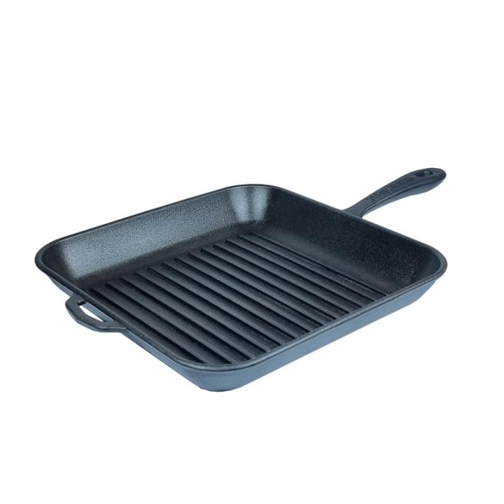 Фото Сковорода-гриль чугунная 28х28х4см с металлической ручкой Maysternya 280-280-40MRgrill - Магазин MASMART
