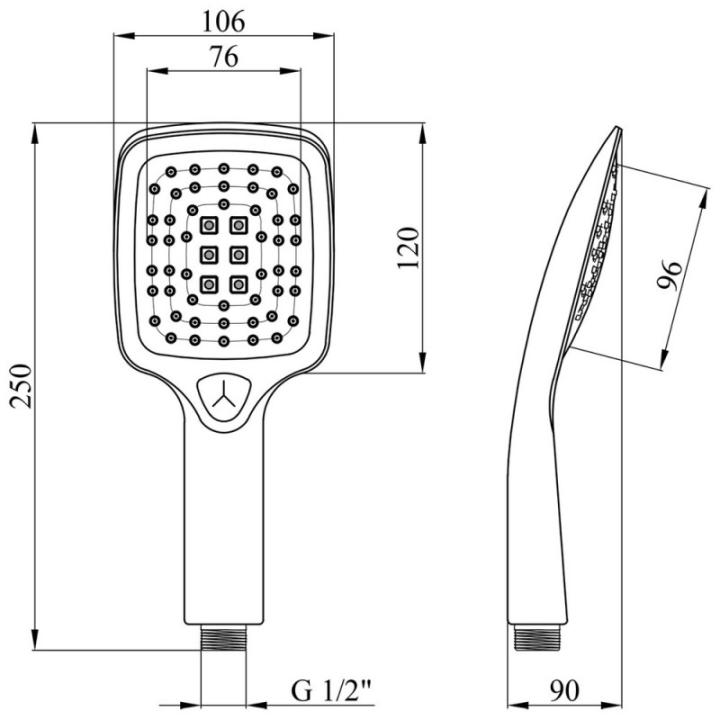 Фото Воронка для душа Kroner KRP Edelstahl Kubus - SCH700  - Магазин MASMART