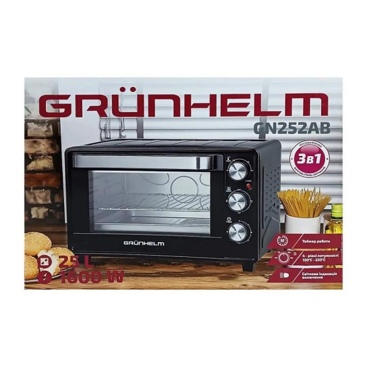 Фото Піч електрична Grunhelm GN252AB 25л 1600Вт  - Магазин MASMART