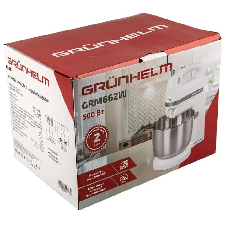 Фото Миксер ручной Grunhelm GRM662W  - Магазин MASMART