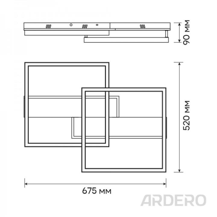 Фото Люстра LED Ardero AL6496ARD URBAN B 75W 3000K-6000K с пультом  - Магазин MASMART
