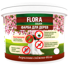 Фото Фарба захисна для дерев та кущів Flora 7,0 кг біла  - Магазин MASMART