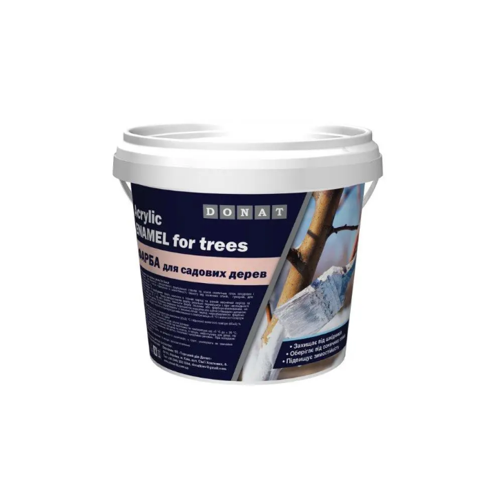 Фото Краска защитная для деревьев и кустарников Donat 4 кг белая - Магазин MASMART