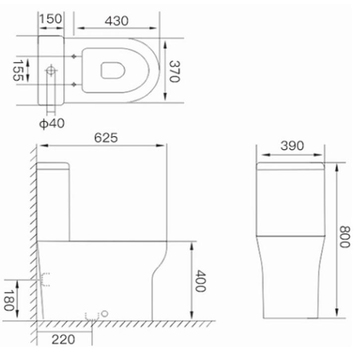 Фото Компакт Grace Aria Rimless з сидінням Soft-close  - Магазин MASMART