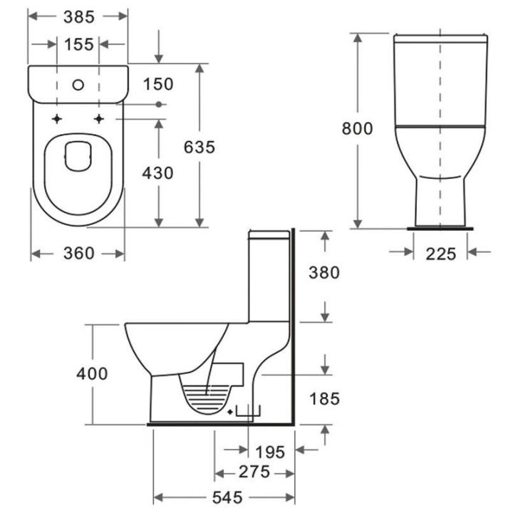 Фото Компакт Grace Rivo Rimless с сиденьем Soft-close  - Магазин MASMART