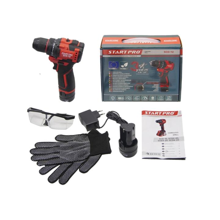 Фото Шуруповерт аккумуляторный Start Pro SCD-12 BRUSHLESS  - Магазин MASMART