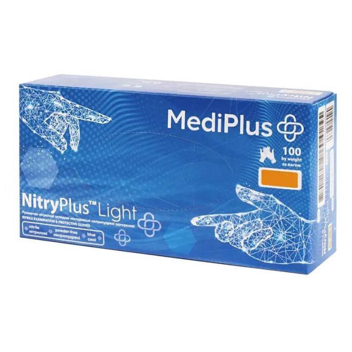 Фото Перчатки нитриловые NitryPlus Light синие XL (70102)  - Магазин MASMART