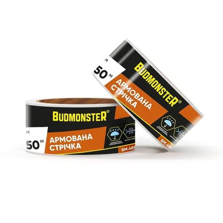 Фото Стрічка армована BudMonster 48ммх50м (BM.4850ARS) - Магазин MASMART