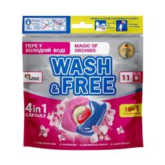 Фото Капсули для машинного прання Wash&Free Магія Орхідей 10+1 шт  - Магазин MASMART