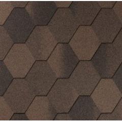Фото Битумная черепица IKO Superglass Hex (53) Autumn Brown  - Магазин MASMART