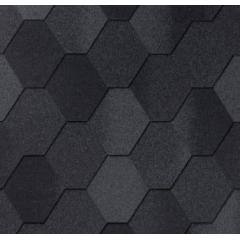 Фото Бітумна черепиця IKO Superglass Hex (52) Dual Black  - Магазин MASMART
