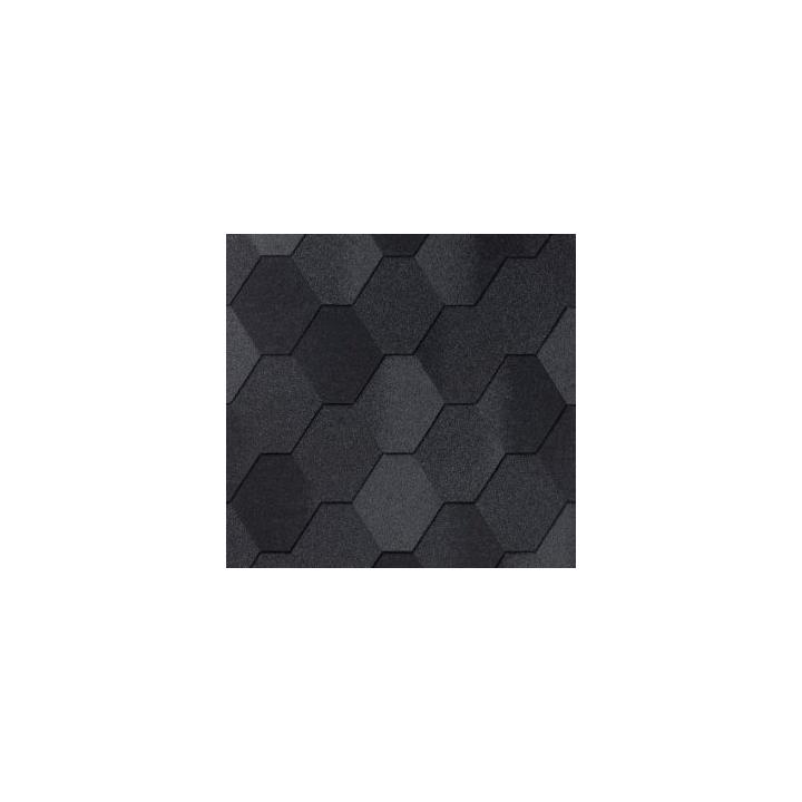 Фото Бітумна черепиця IKO Superglass Hex (52) Dual Black - Магазин MASMART