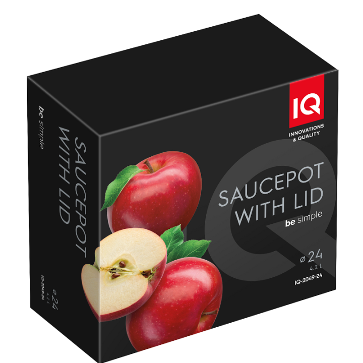 Фото Каструля IQ Be Simple 24 см 4,2 л (IQ-2049-24)  - Магазин MASMART