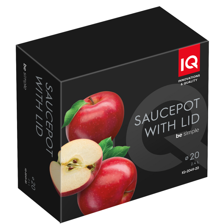Фото Кастрюля IQ Be Simple 20 см 2,4 л (IQ-2049-20)  - Магазин MASMART