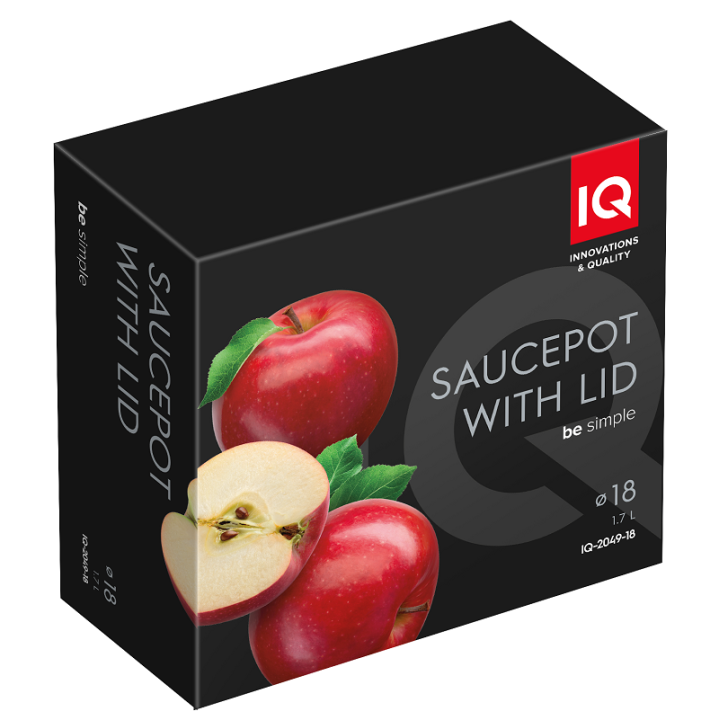 Фото Кастрюля IQ Be Simple 18 см 1,7 л (IQ-2049-18)  - Магазин MASMART