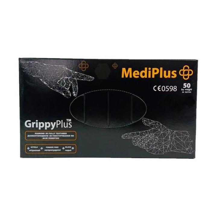 Фото Перчатки нитриловые черные усиленные GrippyPlus XL (70109)  - Магазин MASMART