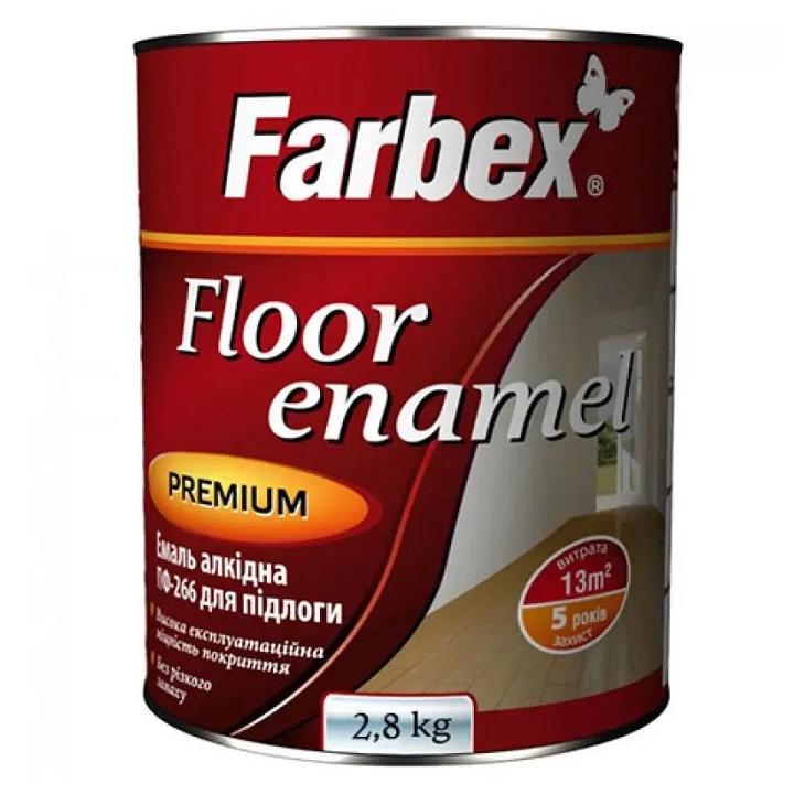 Фото Емаль алкідна Farbex ПФ-266 сіра 2,8 кг - Магазин MASMART