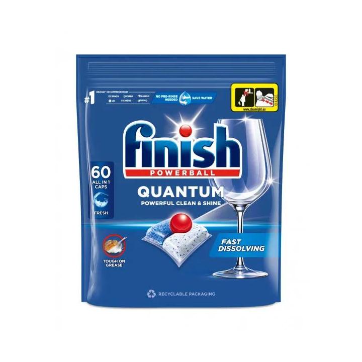 Фото Таблетки для посудомийної машини Finish Powerball QUANTUM All in 1, 60шт - Магазин MASMART