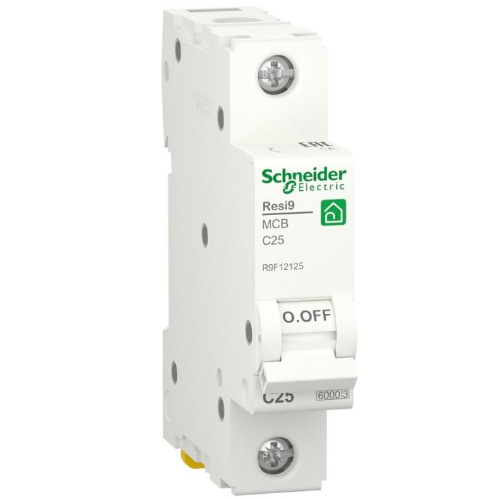 Фото Автоматичний вимикач 1P 25А Schneider Electric RESI9 6kA C R9F12125 - Магазин MASMART