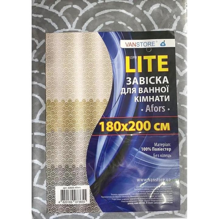 Фото Шторка для ванной VanStore Afors 180х200 см (63020) - Магазин MASMART