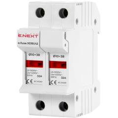 Фото Держатель предохранителя E.Next 32А 2P e.fuse.1038.h2 10х38  - Магазин MASMART