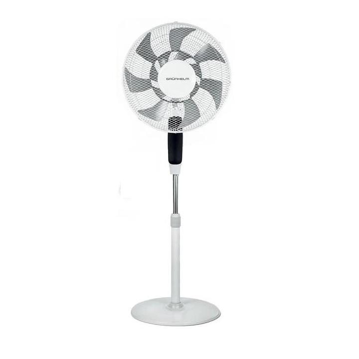 Фото Напольный вентилятор Grunhelm GFS-1650R (16 дюймов, 3 скорости, 1,30м, 7-лопасный, пульт) - Магазин MASMART