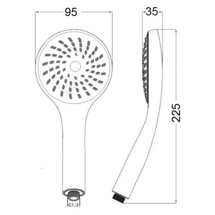 Фото Лийка для душа Lidz Niagara (CRM) 22034  - Магазин MASMART