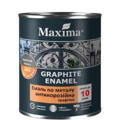 Фото Эмаль антикоррозионная по металлу 3в1 графитная Maxima...  - Магазин MASMART