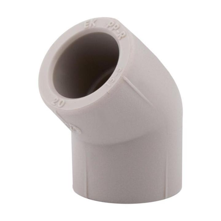 Фото Кутник ППР Ø50х45° ASG-Plast (сірий) - Магазин MASMART