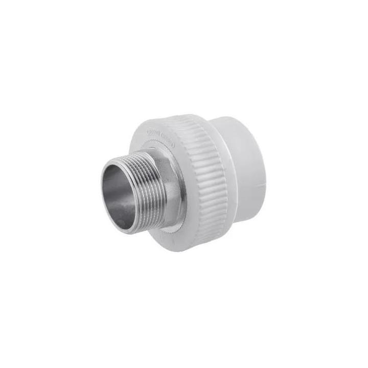 Фото Муфта ППР Ø50х1 1/2" З Grandi Therm (сірий) - Магазин MASMART