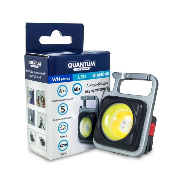 Фото Ліхтар-брелок Quantum WF254 Diamond WH 5W COB LED red + white light - Магазин MASMART