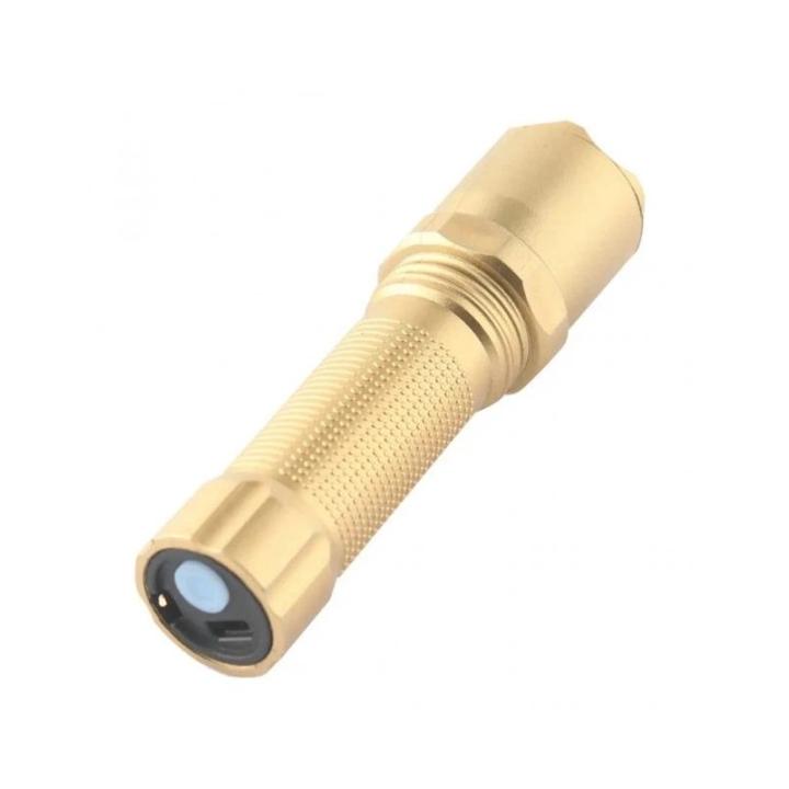 Фото Фонарь ручной LED Quantum QM-FL1044 Minik gold 3W LED с USB  - Магазин MASMART