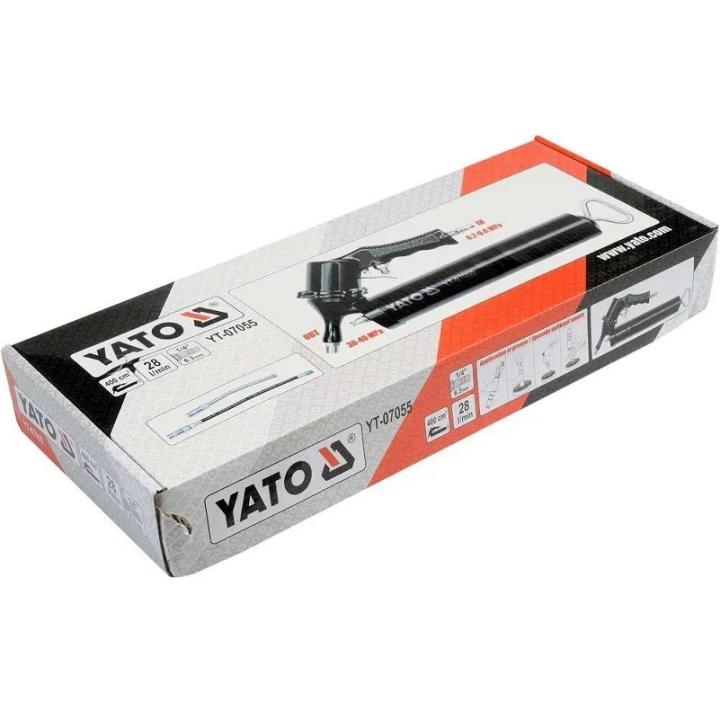 Фото Пневматичний шприц для змащування YATO 400 мл 30-40 МПа 28 л/хв YT-07055  - Магазин MASMART