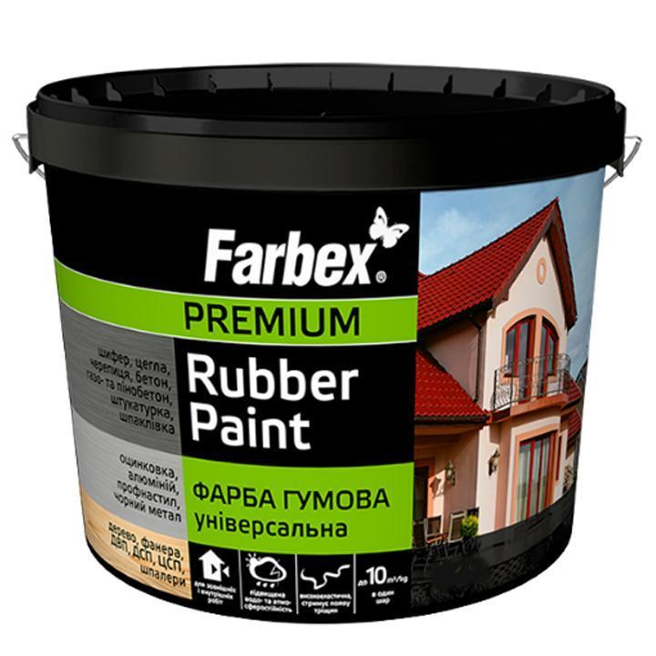 Фото Краска резиновая Farbex красная 6 кг - Магазин MASMART