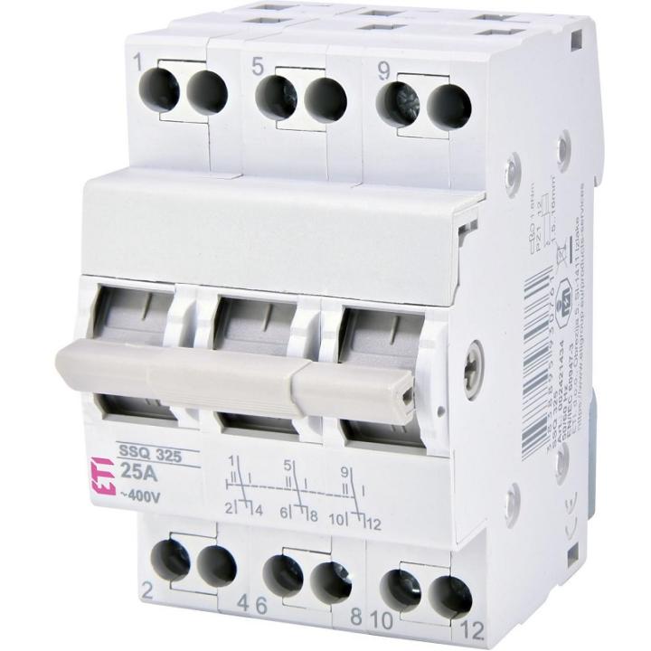 Фото Перемикач навантаження ETI SSQ 325 1-0-2 3p 25A (2421434) - Магазин MASMART