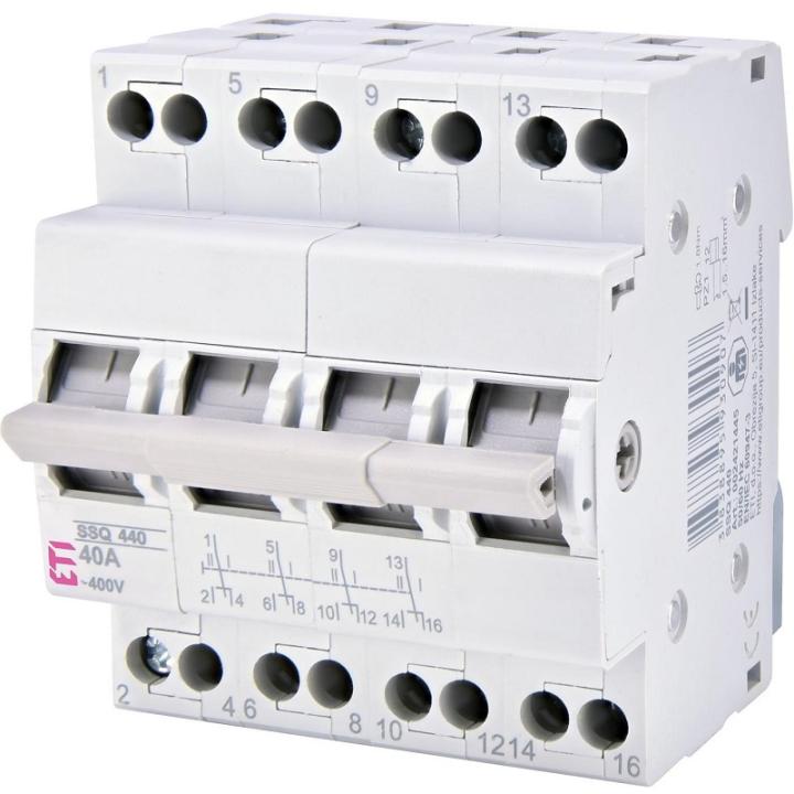 Фото Переключатель нагрузки ETI SSQ 440 1-0-2 4p 40A (2421445) - Магазин MASMART