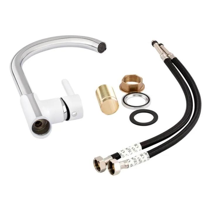 Фото Змішувач для кухні Qtap Grand CRM/White QTGRAWCR007F (33510)  - Магазин MASMART