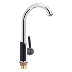 Фото Смеситель для кухни Qtap Grand CRM/Black QTGRABCR007F...  - Магазин MASMART