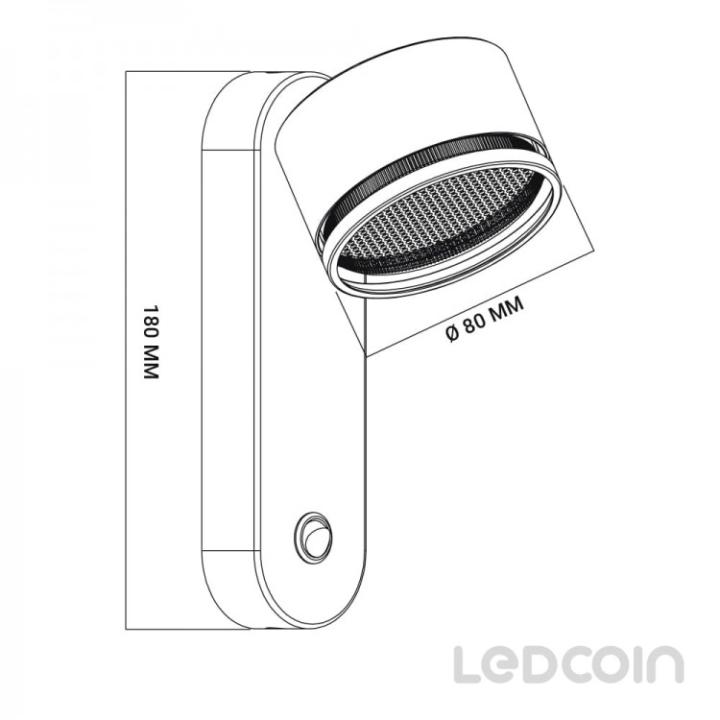 Фото Світильник бра Ledcoin Mero ML416-S GX53 з вимикачем, білий  - Магазин MASMART