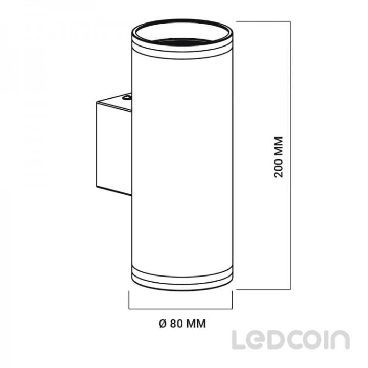 Фото Світильник бра Ledcoin Mero ML486-2 2хGX53 чорний  - Магазин MASMART
