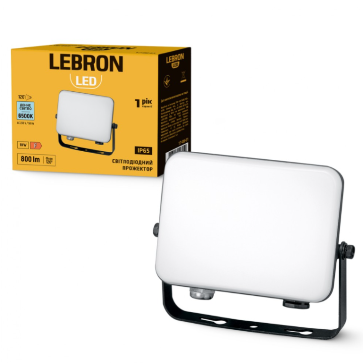 Фото Прожектор LED LEBRON L-LFmd-1065 10W 6500K 800Lm (17-08-01) - Магазин MASMART