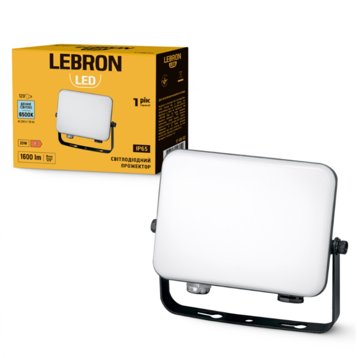 Фото Прожектор LED LEBRON L-LFmd-2065 20W 6500K 1600Lm (17-08-02) - Магазин MASMART
