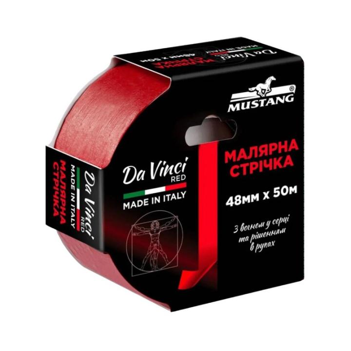Фото Стрічка малярна 48 мм (50 м) MUSTANG DA VINCI RED ITWP4850R - Магазин MASMART
