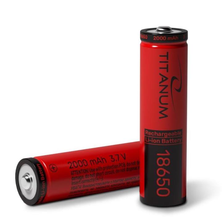 Фото Акумулятор Titanum літій-іонний 18650 (без захисту) 2000mAh - Магазин MASMART