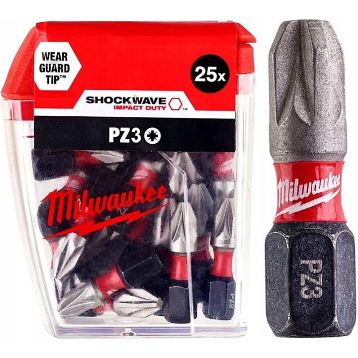 Фото Бита PZ3х25мм Milwaukee Shockwave (4932430869)  - Магазин MASMART
