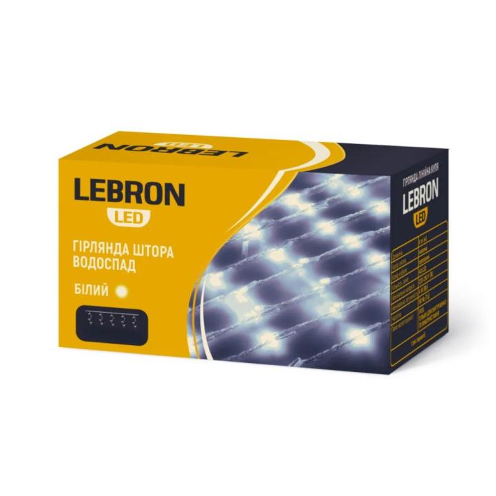 Фото Гірлянда LED Lebron Штора 3х2 м Водоспад 240LED (біле світло) 15-18-86 - Магазин MASMART