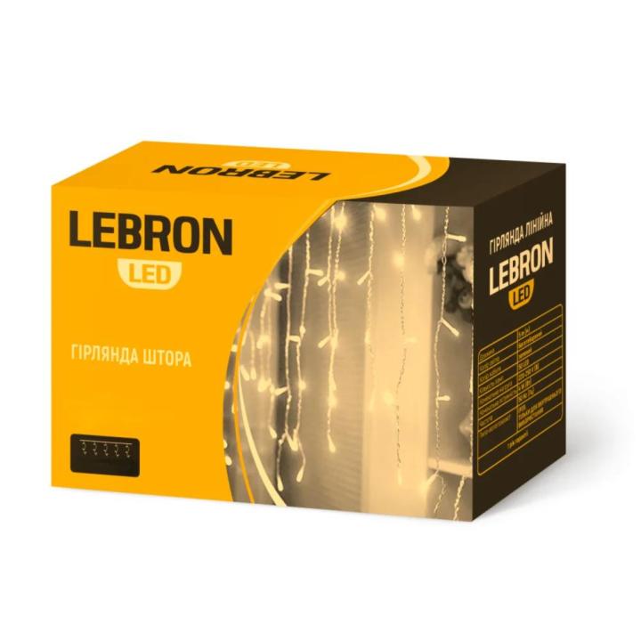 Фото Гірлянда LED Lebron Штора 3х2 м 320LED (жовте світло) 15-18-79 - Магазин MASMART