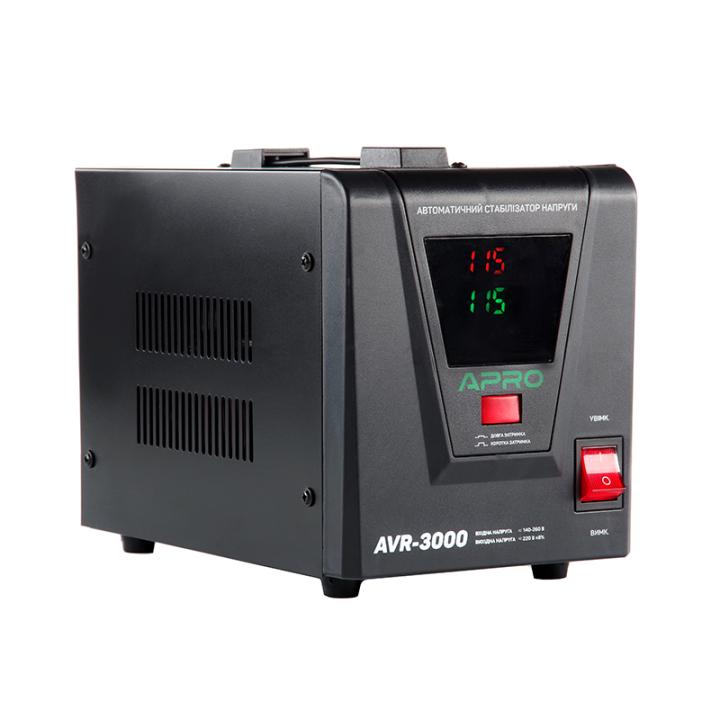 Фото Стабілізатор напруги релейний APRO AVR-3000 ВА 2400 Вт  - Магазин MASMART